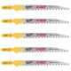 Полотна для лобзіка T234X 3CUT MILWAUKEE, 91 мм/ крок зуба 2,5 мм , (5шт), (деревина, чистий різ)