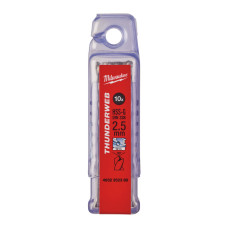Свердло по металу THUNDERWEB HSS-G MILWAUKEE DIN338, діаметр 2,5 x 57 мм, (10шт)