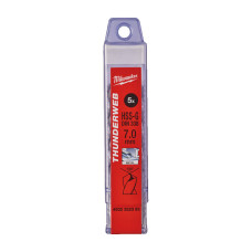 Свердло по металу THUNDERWEB HSS-G MILWAUKEE DIN338, діаметр 7,0 х 109 мм, (5шт), пластикова коробка