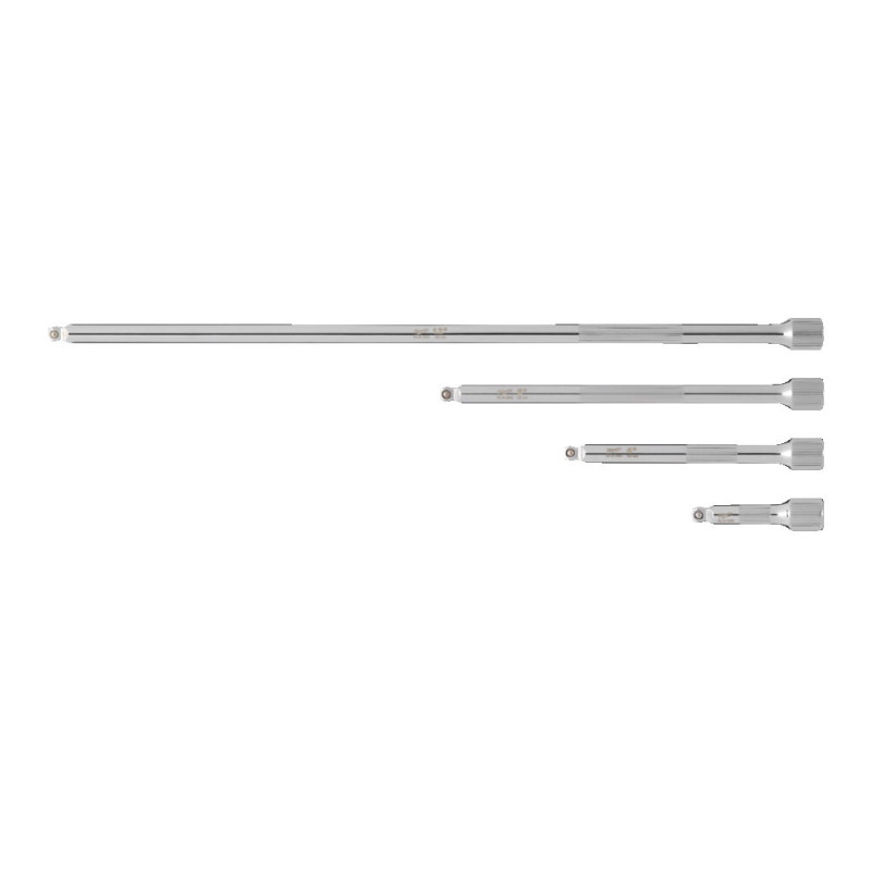 Набір подовжувачів хромованих Wobble для головок 3/8'' MILWAUKEE, (4шт)