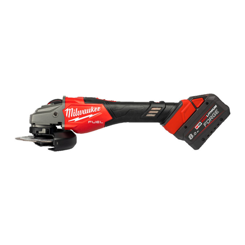 Шліфмашина кутова акумуляторна MILWAUKEE, M18 FHSAG125XB2-802X, діаметр 125мм (зарядний пристрій, 2акум. Х 8 Аг, HDкейс)