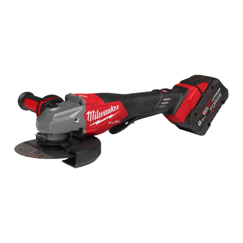 Шліфмашина кутова акумуляторна MILWAUKEE, M18 FHSAG125XPDB2-802X, діаметр 125мм (зарядний пристрій, 2акум. Х 8 Аг, HDкейс)