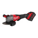 Шліфмашина кутова акумуляторна MILWAUKEE, M18 FHSAG125XPDB2-802X, діаметр 125мм (зарядний пристрій, 2акум. Х 8 Аг, HDкейс)