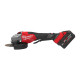 Шліфмашина кутова акумуляторна MILWAUKEE, M18 FHSAG125XPDB2-802X, діаметр 125мм (зарядний пристрій, 2акум. Х 8 Аг, HDкейс)
