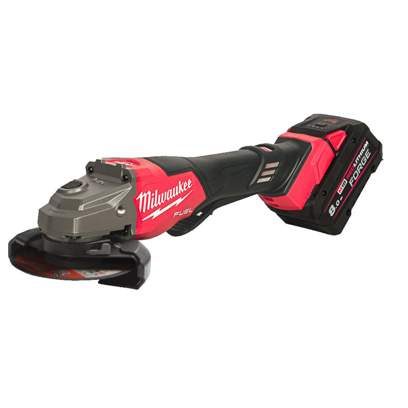 Шліфмашина кутова акумуляторна MILWAUKEE, M18 FHSAGO125VXPDB2-802X, діаметр 125мм (зарядний пристрій, 2акум. Х 8 Аг, HDкейс)