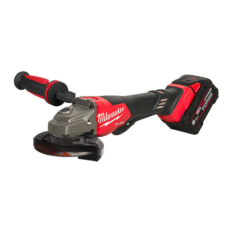 Шліфмашина кутова акумуляторна MILWAUKEE, M18 FHSAGO125VXPDB2-802X, діаметр 125мм (зарядний пристрій, 2акум. Х 8 Аг, HDкейс)