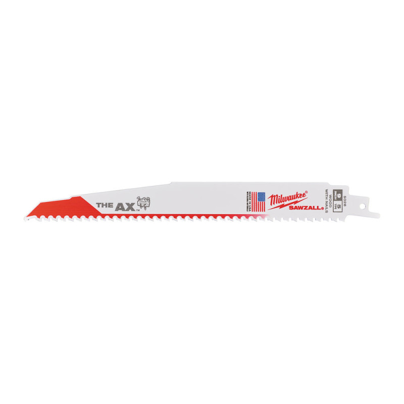 Полотно для шабельних пил AX FANG TIP MILWAUKEE, 230х5,0мм, (5шт), (деревина з цвяхами)