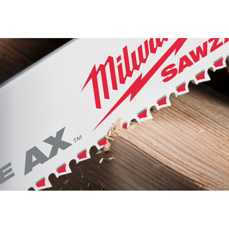 Полотно для шабельних пил AX FANG TIP MILWAUKEE, 300х5,0мм, (5шт), (деревина з цвяхами)