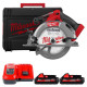 Пила дискова ручна акумуляторна MILWAUKEE, M18 FCS552-302X, Ø165мм (зарядний пристрій, 2акум. Х 3 Аг, HDкейс)