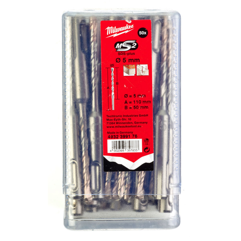 Бур SDS-PLUS M2 MILWAUKEE, діаметр 5,0х110х50мм, (50шт)