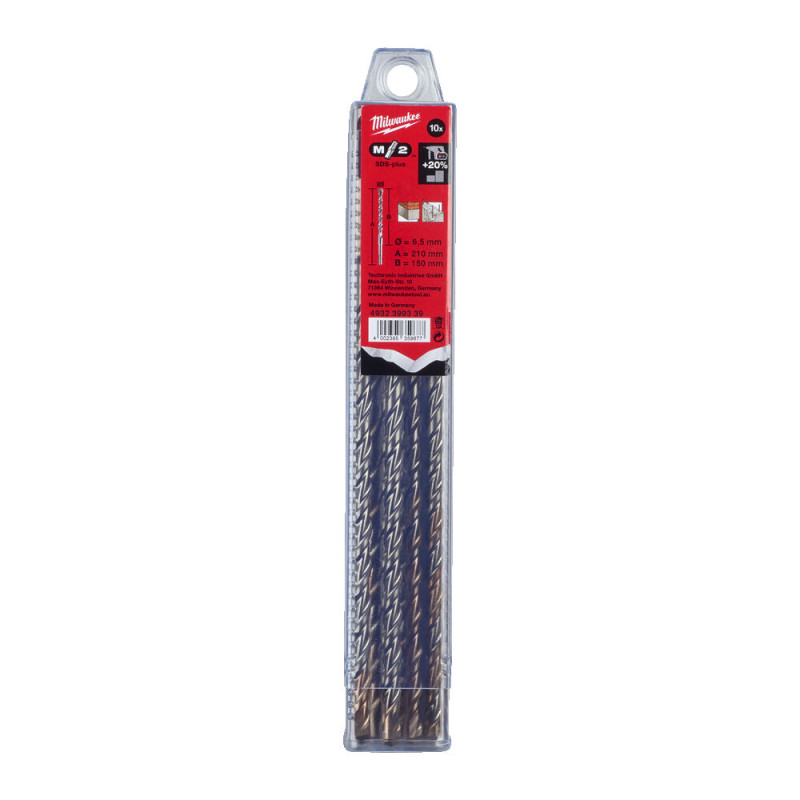 Бур SDS-PLUS M2 MILWAUKEE, діаметр 6,5х210х150мм, (10шт)