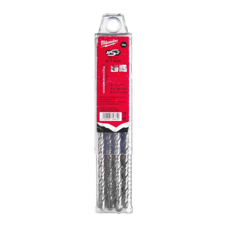 Бур SDS-PLUS M2 MILWAUKEE, діаметр 7,0х160х100мм, (10шт)