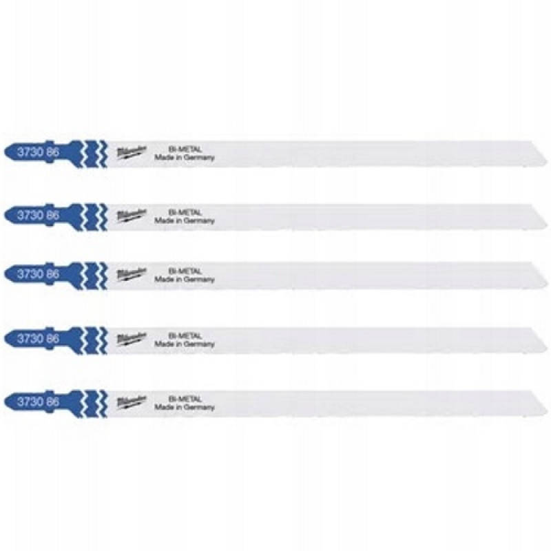 Полотна для лобзика T718AF Bi-Metal MILWAUKEE, 155мм/ крок зуба 1,0мм, (5шт), (універсальні)