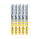 Полотна для лобзика T101DP MILWAUKEE, 75мм/ крок зуба 4мм, (5шт), (деревина, прямий різ)