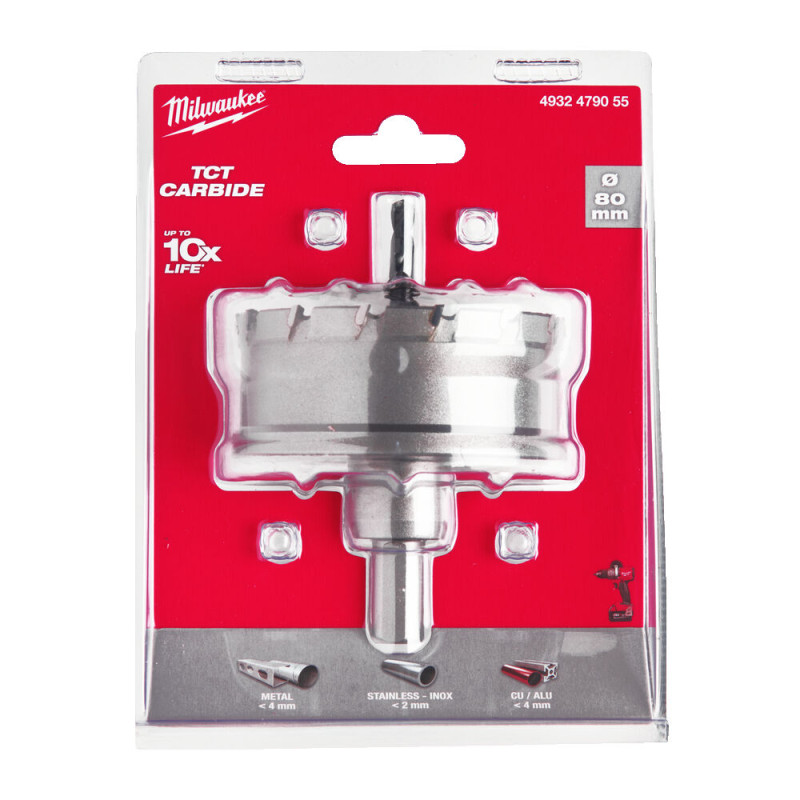 Коронка Holesaw TCT MILWAUKEE, Ø80мм