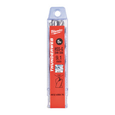 Свердло по металу THUNDERWEB HSS-G MILWAUKEE DIN338, Ø9,1х125мм, (5шт)