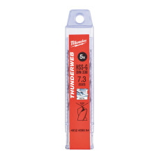 Свердло по металу THUNDERWEB HSS-G MILWAUKEE DIN338, Ø7,3х109мм, (5шт)
