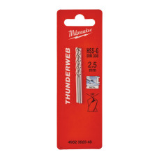 Свердло по металу THUNDERWEB HSS-G MILWAUKEE DIN338, діаметр 2,5 x 57 мм, (2шт)