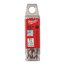 Свердло по металу HSS-G MILWAUKEE DIN1897, Ø7,5х74х34мм, скорочене, (5шт)