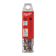 Свердло по металу HSS-G MILWAUKEE DIN1897, Ø4,2х55х22мм, скорочене, (10шт)