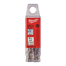 Свердло по металу HSS-G MILWAUKEE DIN1897, Ø4,5х58х24мм, скорочене, (10шт)