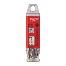 Свердло по металу HSS-G MILWAUKEE DIN1897, Ø3,5х52х20мм, скорочене, (10шт)