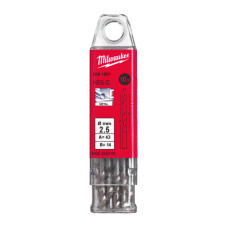 Свердло по металу HSS-G MILWAUKEE DIN1897, Ø2,5х43х14мм, скорочене, (10шт)