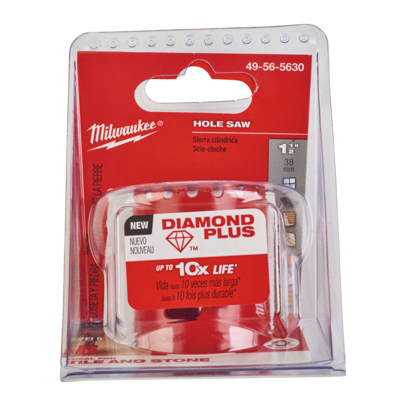 Коронка алмазна Diamond Plus MILWAUKEE, Ø38мм (з різьбою)