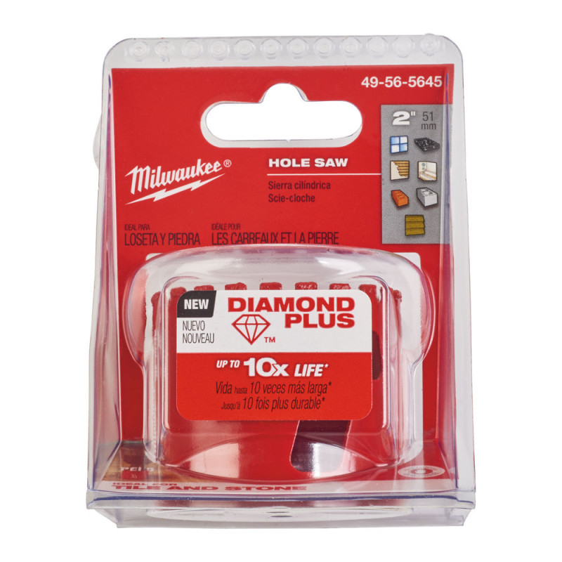 Коронка алмазна Diamond Plus MILWAUKEE, діаметр 51мм (з різьбою)