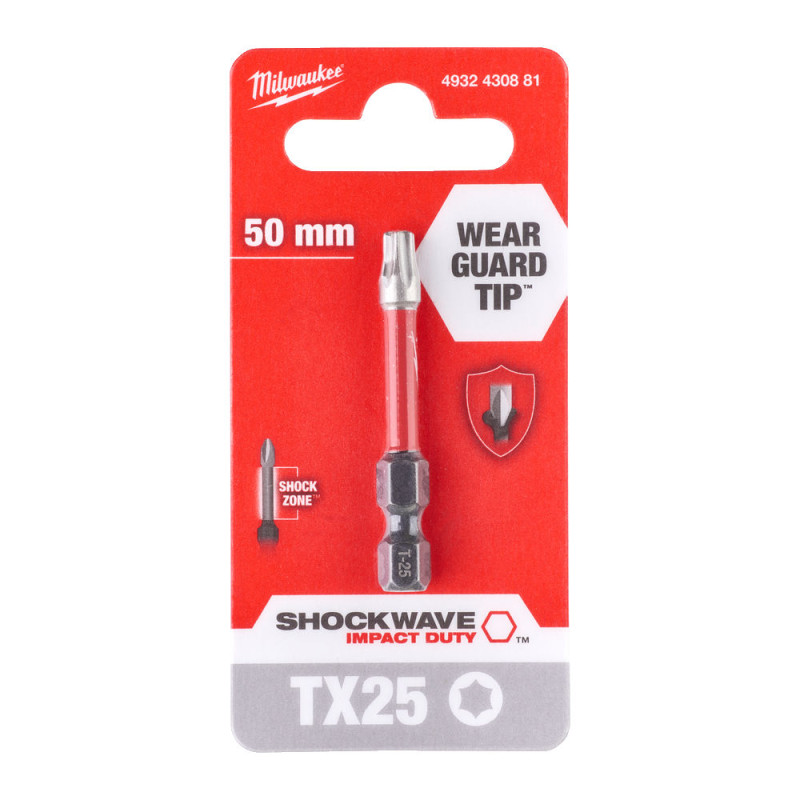 Біта SHOCKWAVE MILWAUKEE, TX25, 50мм