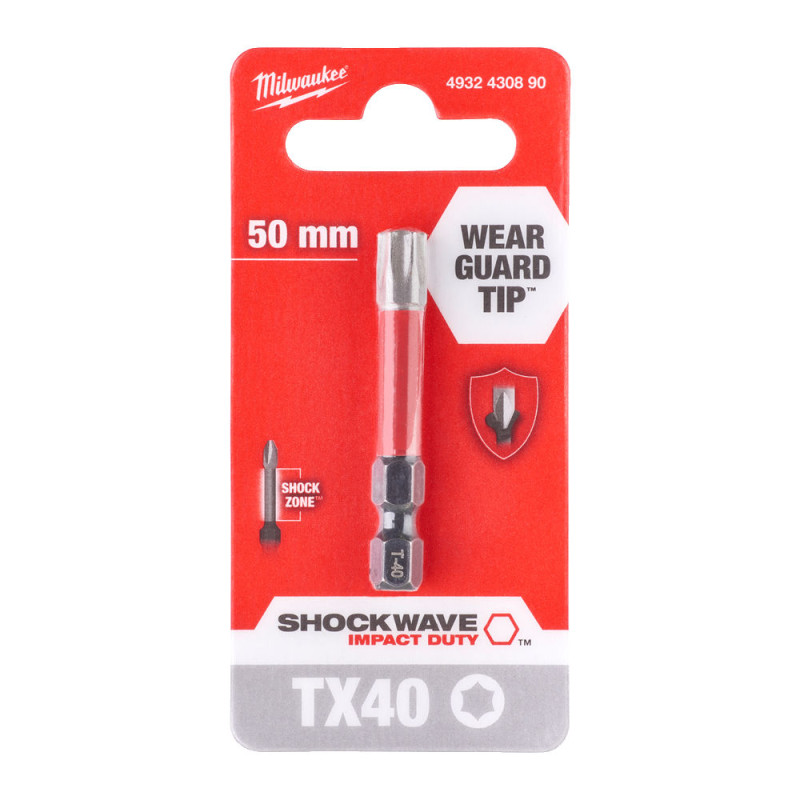 Біта SHOCKWAVE MILWAUKEE, TX40, 50мм
