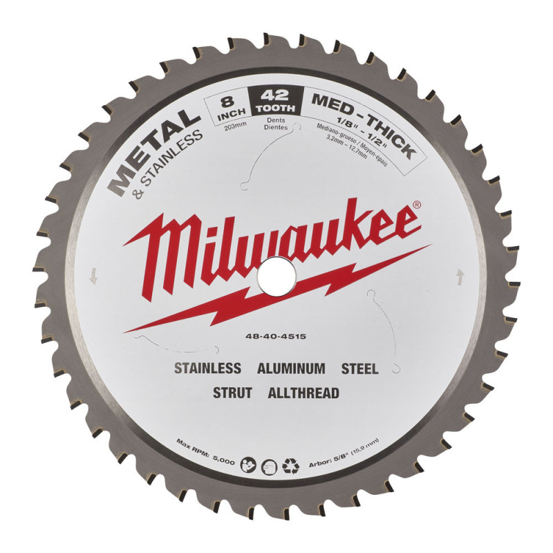 Диск пиляльний по металу MILWAUKEE, діаметр 203х15,8мм, 42 зуб.