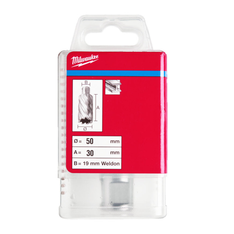 Кільцева фреза по металу MILWAUKEE HSS (WELDON), діаметр 50x30мм