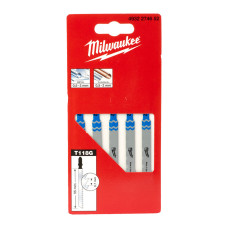 Полотна для лобзика T118G MILWAUKEE, 50мм/ крок зубу 0,7мм , (5шт), (універсальні)