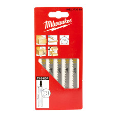 Полотна для лобзика T101DP MILWAUKEE, 75мм/ крок зуба 4мм, (5шт), (деревина, прямий різ)