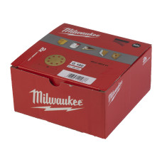Шліфувальний папір HP MILWAUKEE Ø125/8 HL, зерно 180, (50шт)