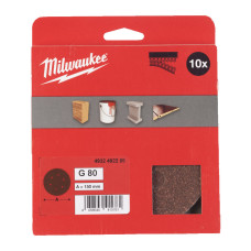 Шліфувальний папір MILWAUKEE Ø150/6 HL, зерно 80, (10шт)