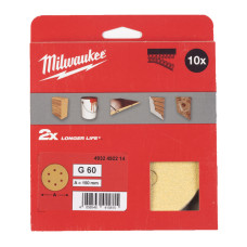 Шліфувальний папір HP MILWAUKEE Ø150/6 HL, зерно 60, (10шт)