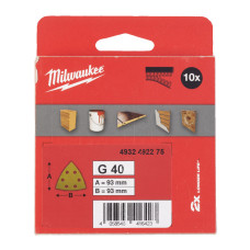 Папір шліфувальний HP MILWAUKEE, 93х93х93мм HL, зерно 40, (10шт)