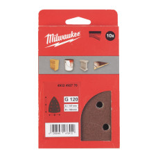 Папір шліфувальний MILWAUKEE, 100х147мм HL, зерно 120 (10шт)
