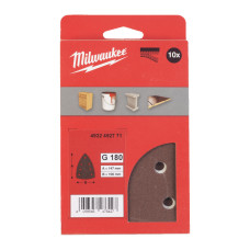 Папір шліфувальний MILWAUKEE, 100х147мм HL, зерно 180 (10шт)