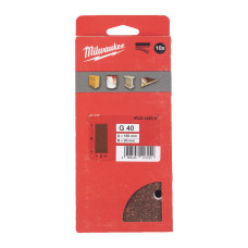 Папір шліфувальний MILWAUKEE, 93x185мм HL зерно 40, (10шт)