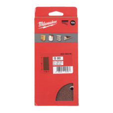 Папір шліфувальний MILWAUKEE, 93x185мм HL зерно 80, (10шт)
