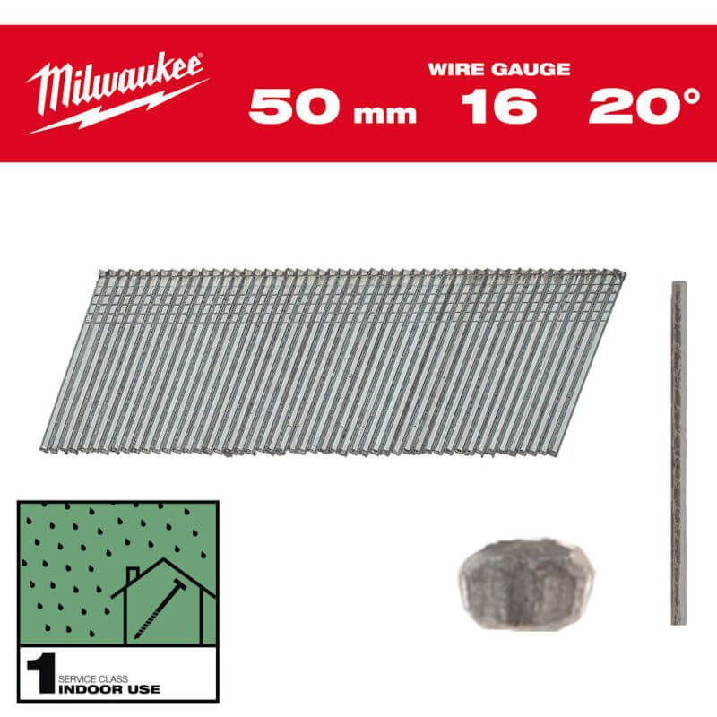 Набір цвяхів для нейлера 15G/20 /38мм (2000 шт)MILWAUKEE