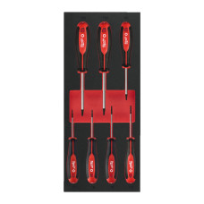 Ложемент з викрутками MILWAUKEE з тригранною рукояткою, TORX (7шт) (45х175,8х417мм) для візків