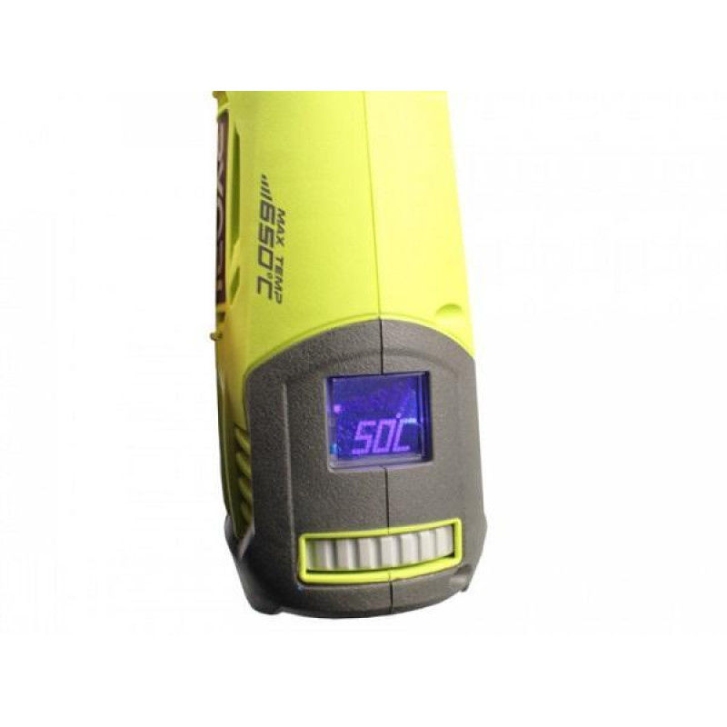 Фен будівельний Ryobi EHG2020LCD 2000Вт 50-650 С 250/500л хв LCD дисплей 0.8кг