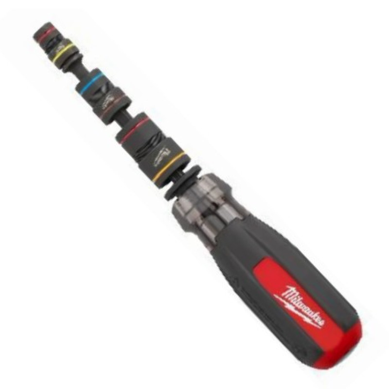 Ключ-викрутка магнітна з торцевими насадками 6-в-1 ShW MILWAUKEE Impact Multi-Nut Driver