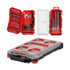 Набір біт ShW та бурів SDS-PLUS MX4 MILWAUKEE у органайзері PACKOUT (4932498297/ 4932492004/ 4932471065)
