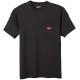 Футболка MILWAUKEE WTSSBL-XXL, з карманом та коротким рукавом, чорна, (розмір XXL)