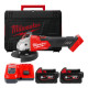 Шліфмашина кутова акумуляторна MILWAUKEE, M18 FSAG125XB-502X, діаметр 125мм (+2 акумулятори, зарядний пристрій, захисний кожух,